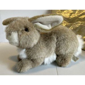 Laying Bunny Rabbit Plush Chosun International 11" Realistic Brown White
